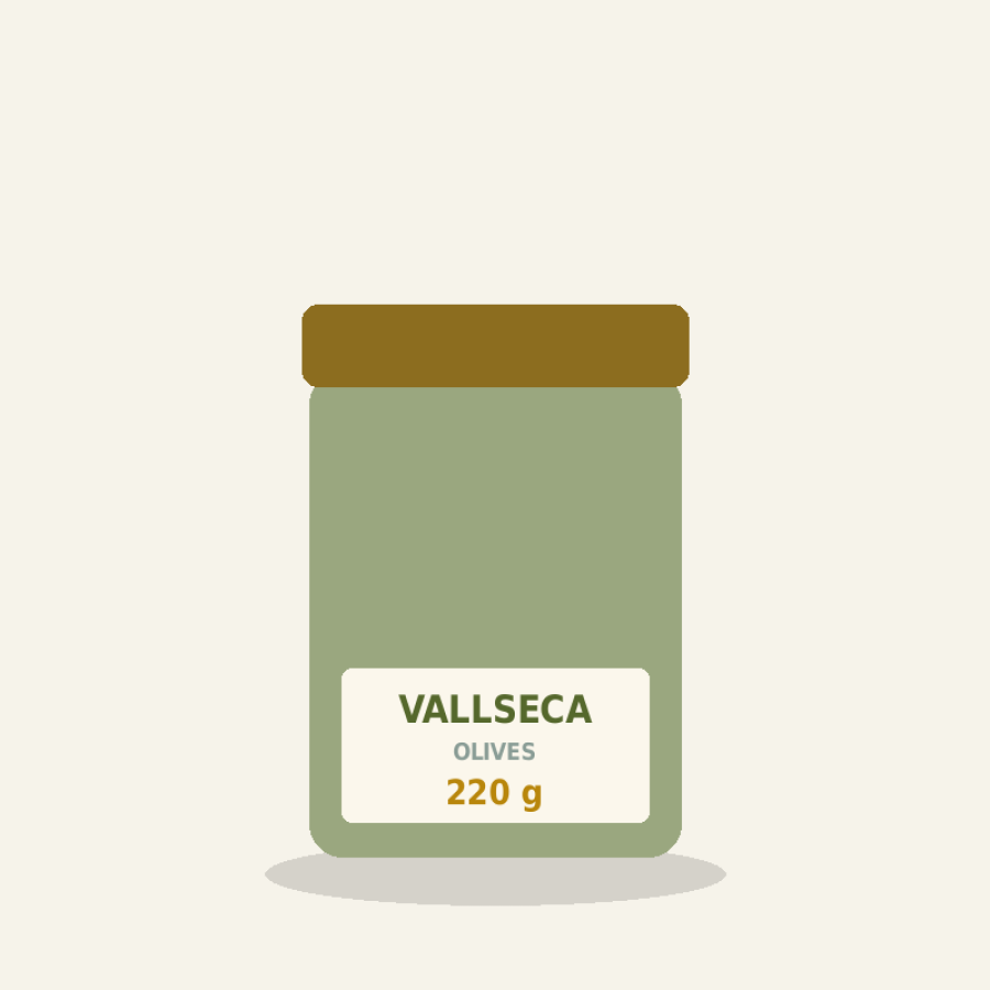 Olives negres a l'oli · 220 g