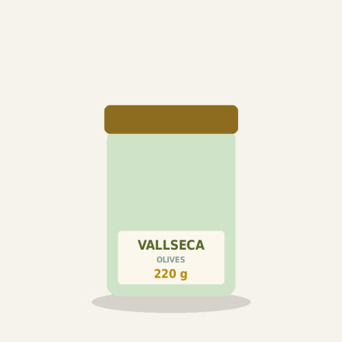 Aceitunas partidas · 220 g