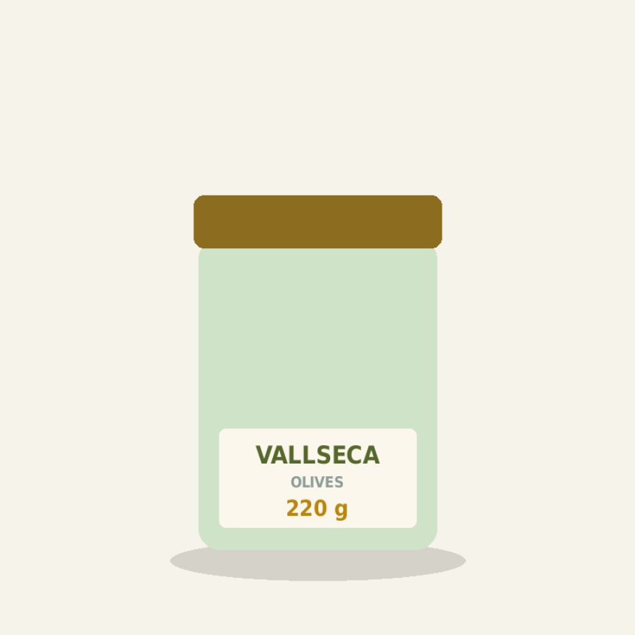 Aceitunas partidas · 220 g
