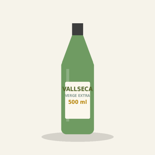 AOVE Vallseca · botella vidrio 500 ml